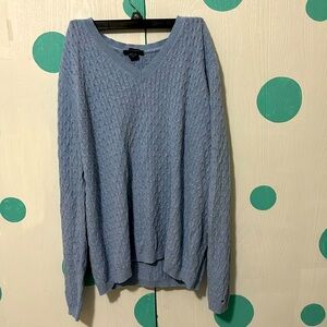 Tommy Hilfiger blue V-neck Sweater Size large